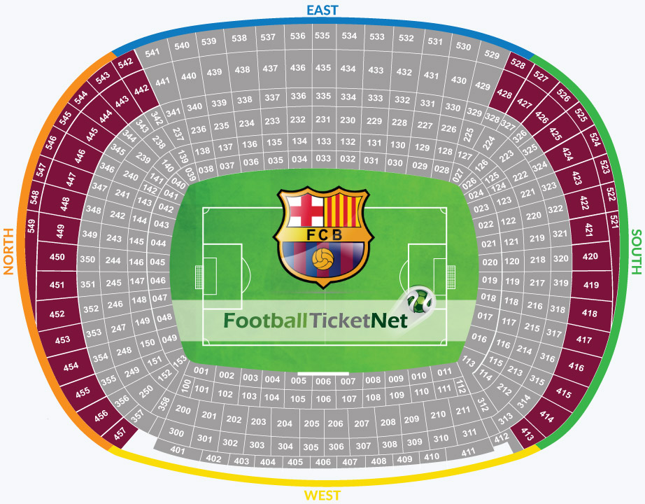 Camp Nou Seating Plan