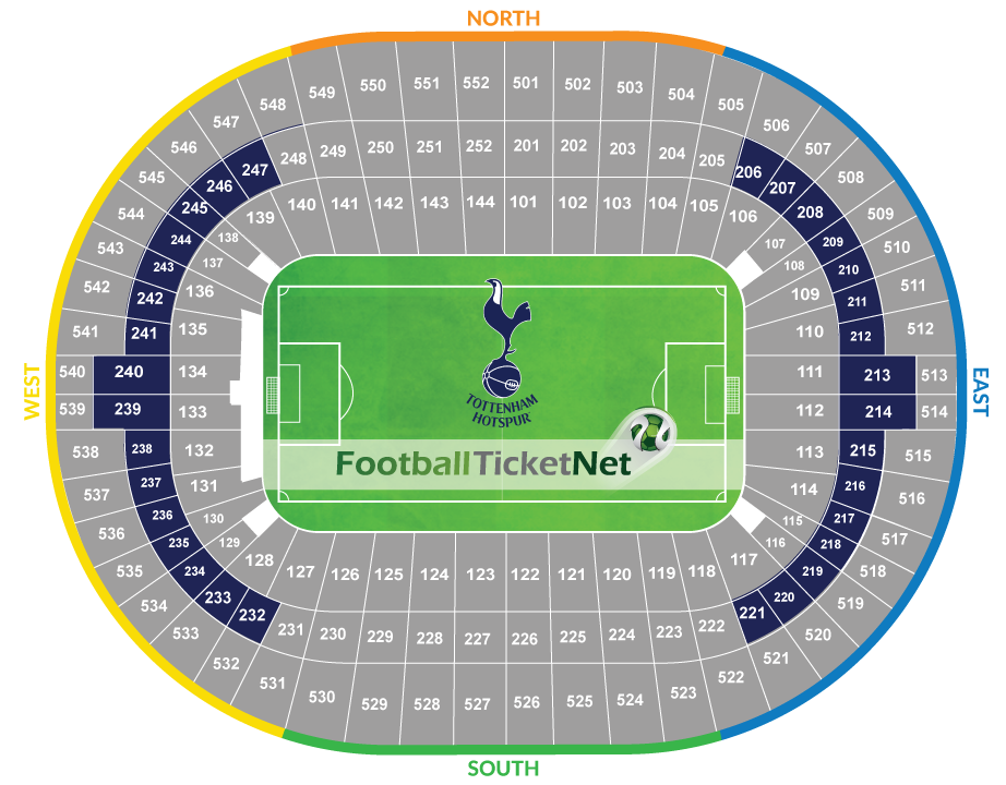 Tottenham Hotspur Stadium Seat Map