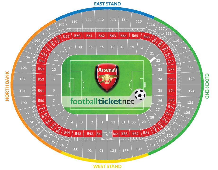 Emirates Stadium Seating Chart