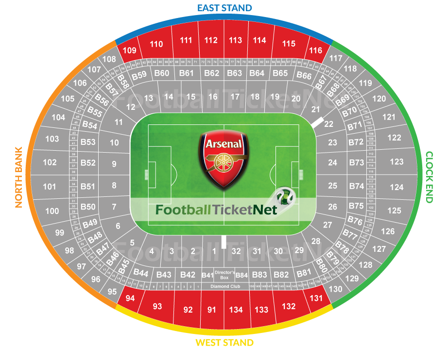 Arsenal vs Newcastle United at Emirates Stadium on 16/02 ...